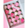 20pcs BARBIE PINK Chocolate Strawberries Gift Box (Custom Wording)
